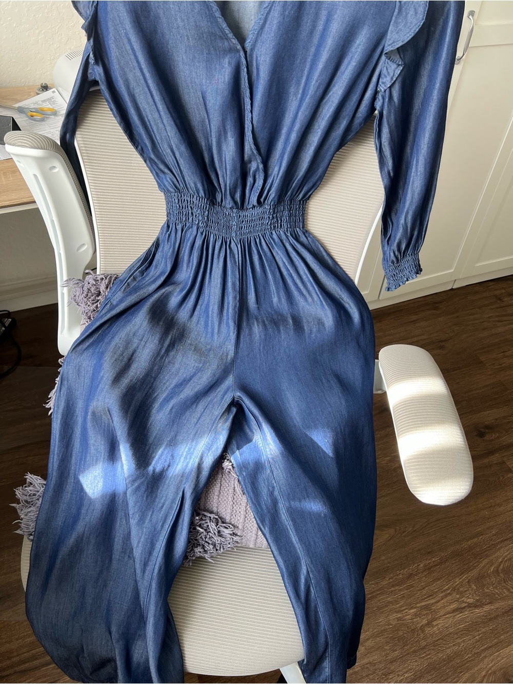 Walter Baker Blue Denim-Style Jumpsuit